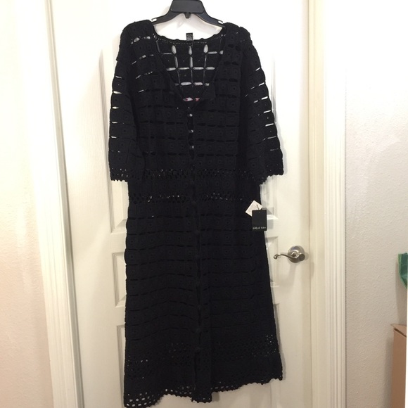 gabby and Eden Dresses & Skirts - Gaby and Eden hand crocheted 3/4 length over dress
